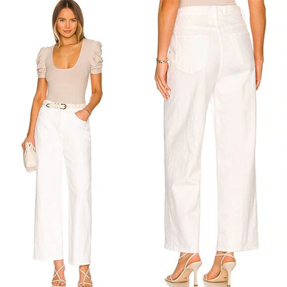 NWT Mother The High Waisted Tunnel Vision Ankle White Denim Jeans Size:25 - Picture 1 of 9